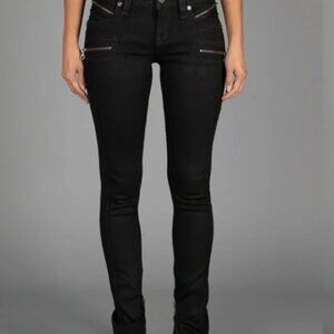 NWT Women's Black Rock Revival Moto Skinny Jean